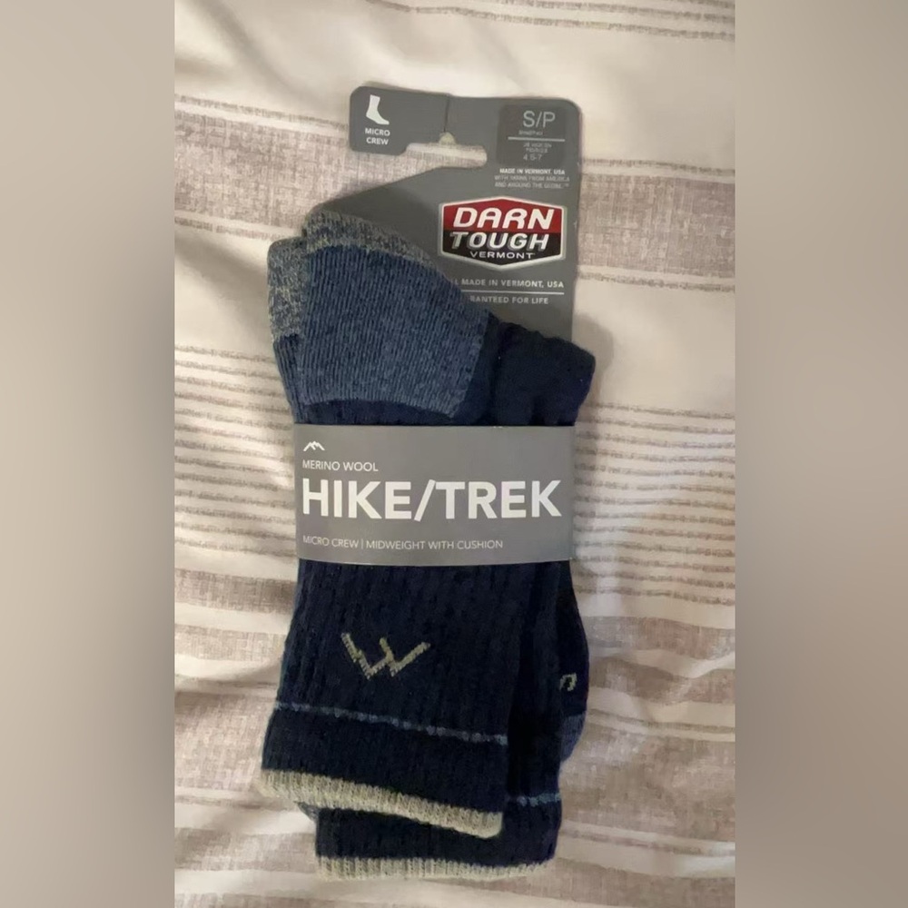 Darn Tough Merino Wool Hike Trek cushion crew socks
